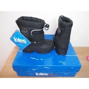 Totes Kids Black Waterproof Snow Boots Size 5T